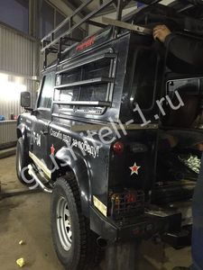 Установка спортивной выхлопной системы Land Rover Defender 